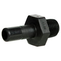 1/4" OD Tube Stem x 1/4" MNPTF Black Polypropylene TrueSeal™ Male Tube Stem Adapter