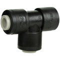 1/4" OD Push-to-Connect Run x 1/4" OD Push-to-Connect Stem Black Polypropylene TrueSeal™ Union Tee