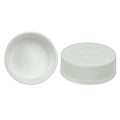 38/400 White Polypropylene Unlined Child-Resistant Cap (CRC) with Modified Buttress Thread