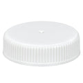 45/400 White Polypropylene Unlined Ribbed Cap