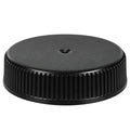 38/400 Black Polypropylene Unlined Ribbed Cap