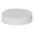 48/400 White Polypropylene Unlined Ribbed Cap