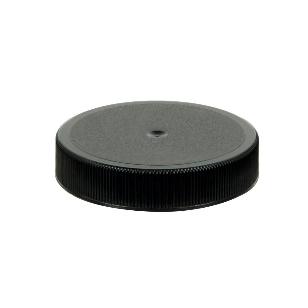 53/400 Black Polypropylene Unlined Ribbed Cap