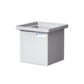 6 Gallon Natural LLDPE Rectangular Tamco® Heavy-Duty Tank with Internal Flange - 12" L x 12" W x 12" Hgt. (Cover Sold Separately)