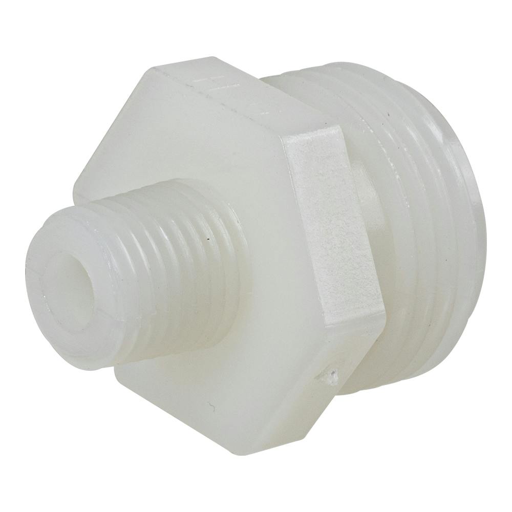 1/4" MNPT x 3/4" MGHT Natural Nylon Adapter
