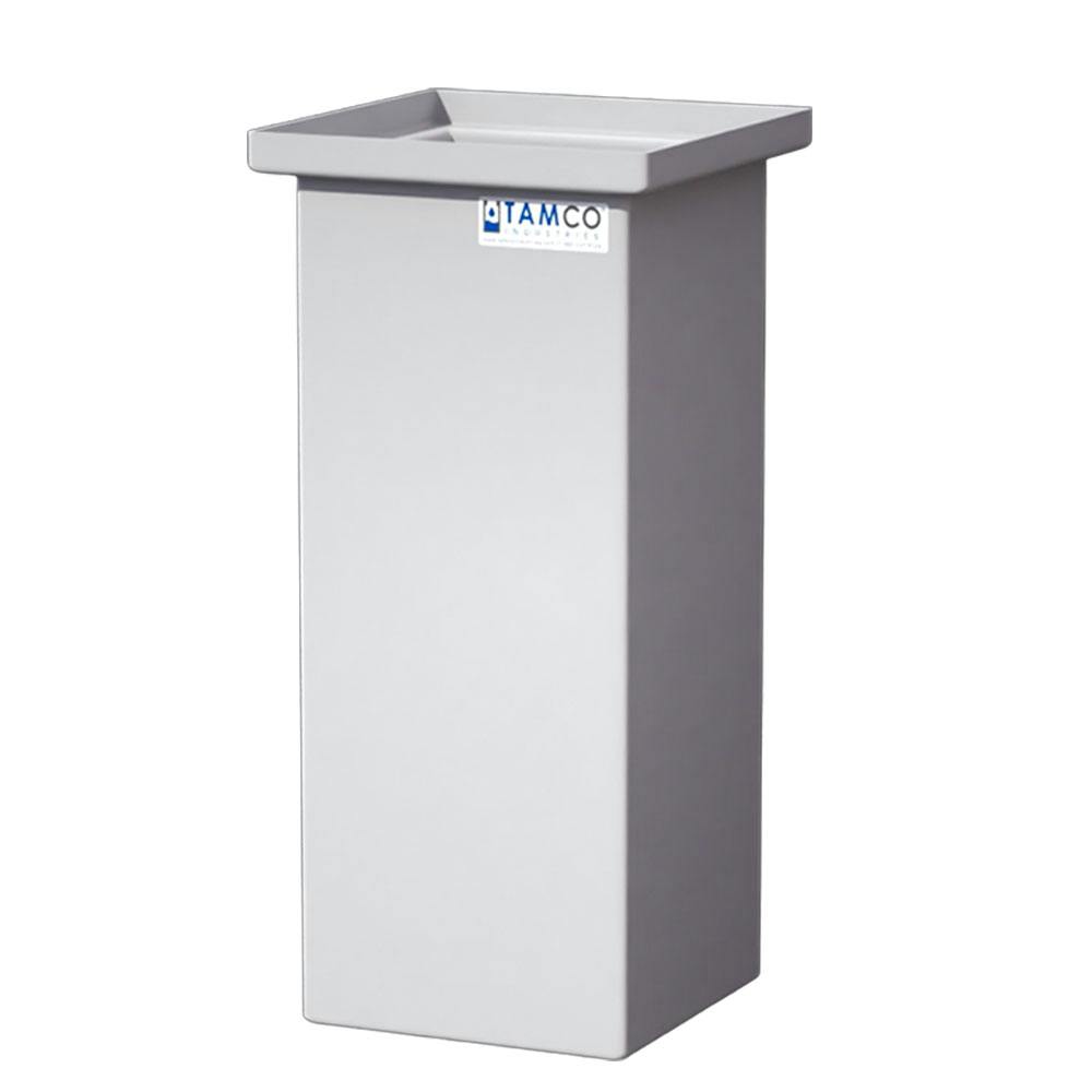 18 Gallon Natural LLDPE Rectangular Tamco® Heavy-Duty Tank with Internal Flange - 12" L x 12" W x 30" Hgt. (Cover Sold Separately)