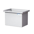 11 Gallon Natural LLDPE Rectangular Tamco® Heavy-Duty Tank with Internal Flange - 18" L x 12" W x 12" Hgt. (Cover Sold Separately)