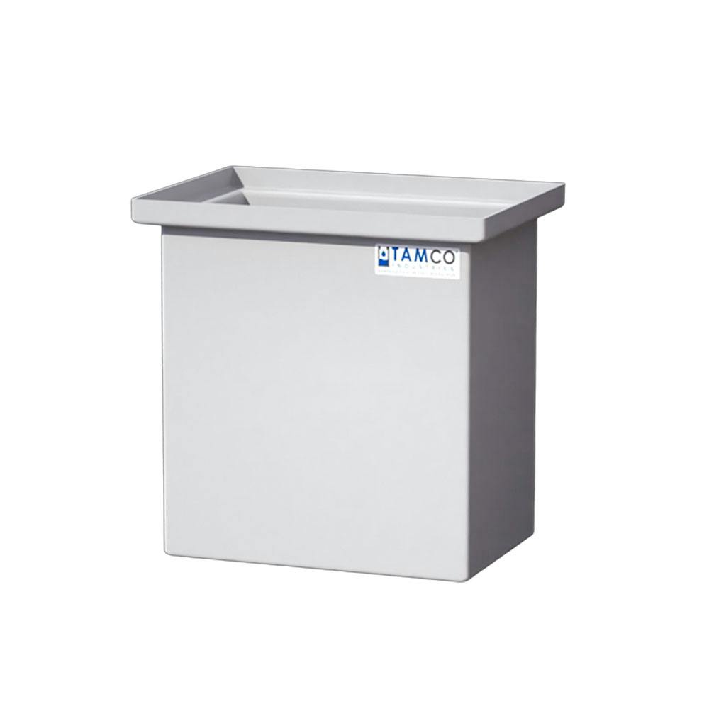 15 Gallon Natural LLDPE Rectangular Tamco® Heavy-Duty Tank with Internal Flange - 18" L x 12" W x 18" Hgt. (Cover Sold Separately)