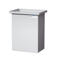 20 Gallon Natural LLDPE Rectangular Tamco® Heavy-Duty Tank with Internal Flange - 18" L x 12" W x 24" Hgt. (Cover Sold Separately)