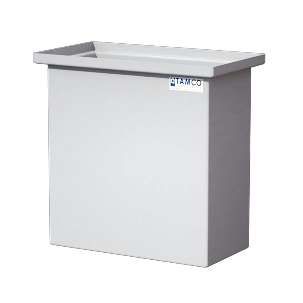 30 Gallon Natural LLDPE Rectangular Tamco® Heavy-Duty Tank with Internal Flange - 24" L x 12" W x 24" Hgt. (Cover Sold Separately)