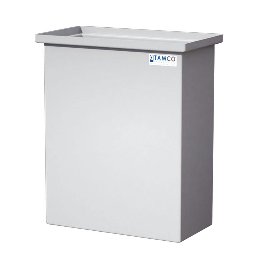 37 Gallon Natural LLDPE Rectangular Tamco® Heavy-Duty Tank with Internal Flange - 24" L x 12" W x 30" Hgt. (Cover Sold Separately)