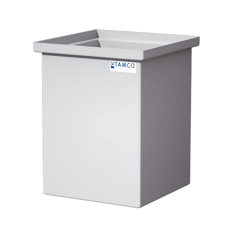 34 Gallon Natural LLDPE Rectangular Tamco® Heavy-Duty Tank with Internal Flange - 18" L x 18" W x 24" Hgt. (Cover Sold Separately)