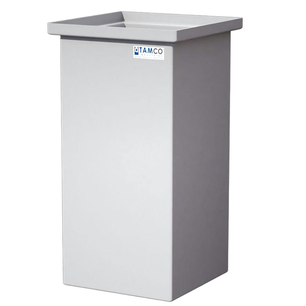 51 Gallon Natural LLDPE Rectangular Tamco® Heavy-Duty Tank with Internal Flange - 18" L x 18" W x 36" Hgt. (Cover Sold Separately)