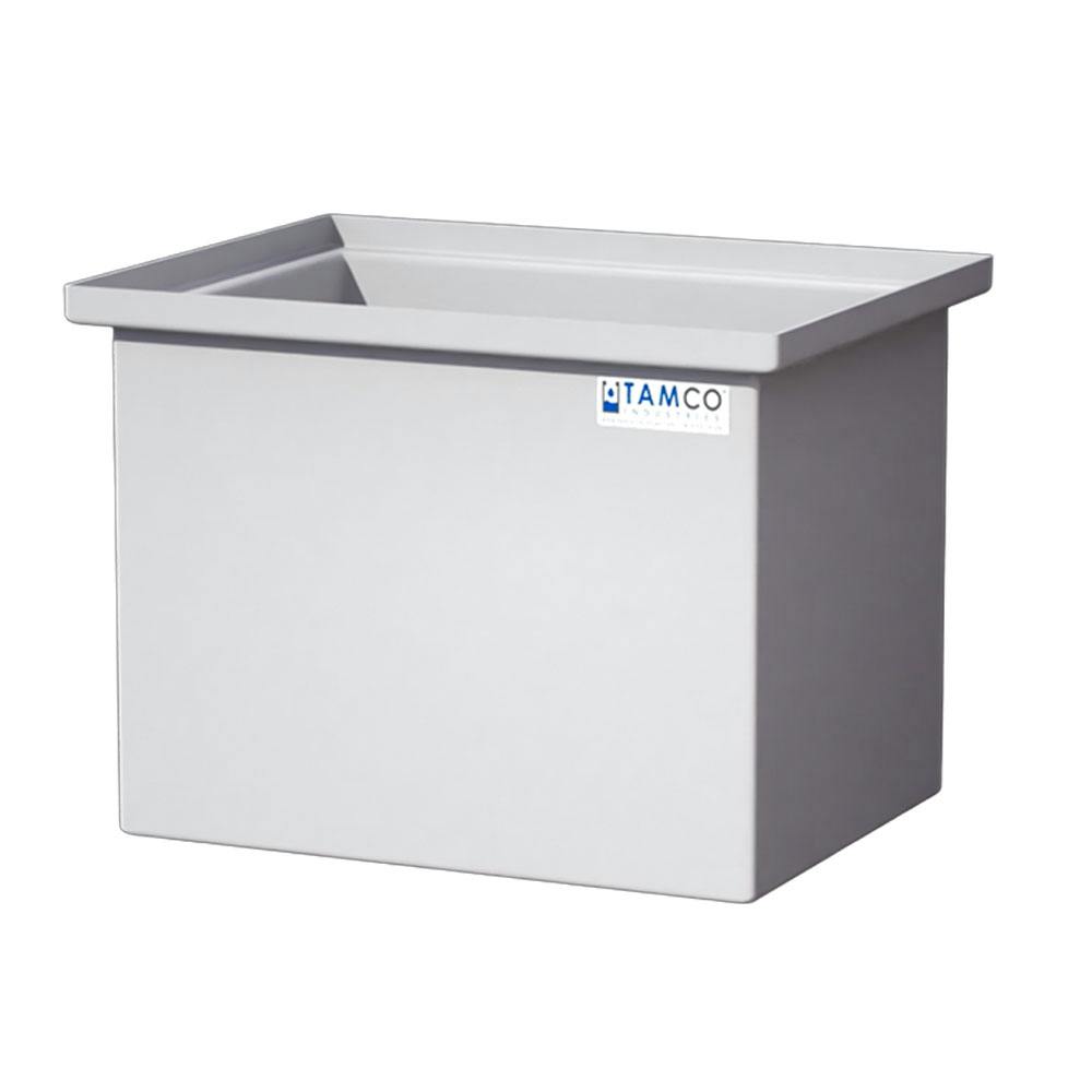 30 Gallon Natural LLDPE Rectangular Tamco® Heavy-Duty Tank with Internal Flange - 24" L x 18" W x 18" Hgt. (Cover Sold Separately)