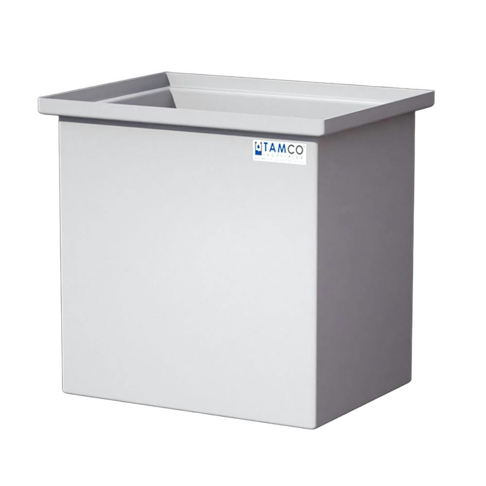 44 Gallon Natural LLDPE Rectangular Tamco® Heavy-Duty Tank with Internal Flange - 24" L x 18" W x 24" Hgt. (Cover Sold Separately)