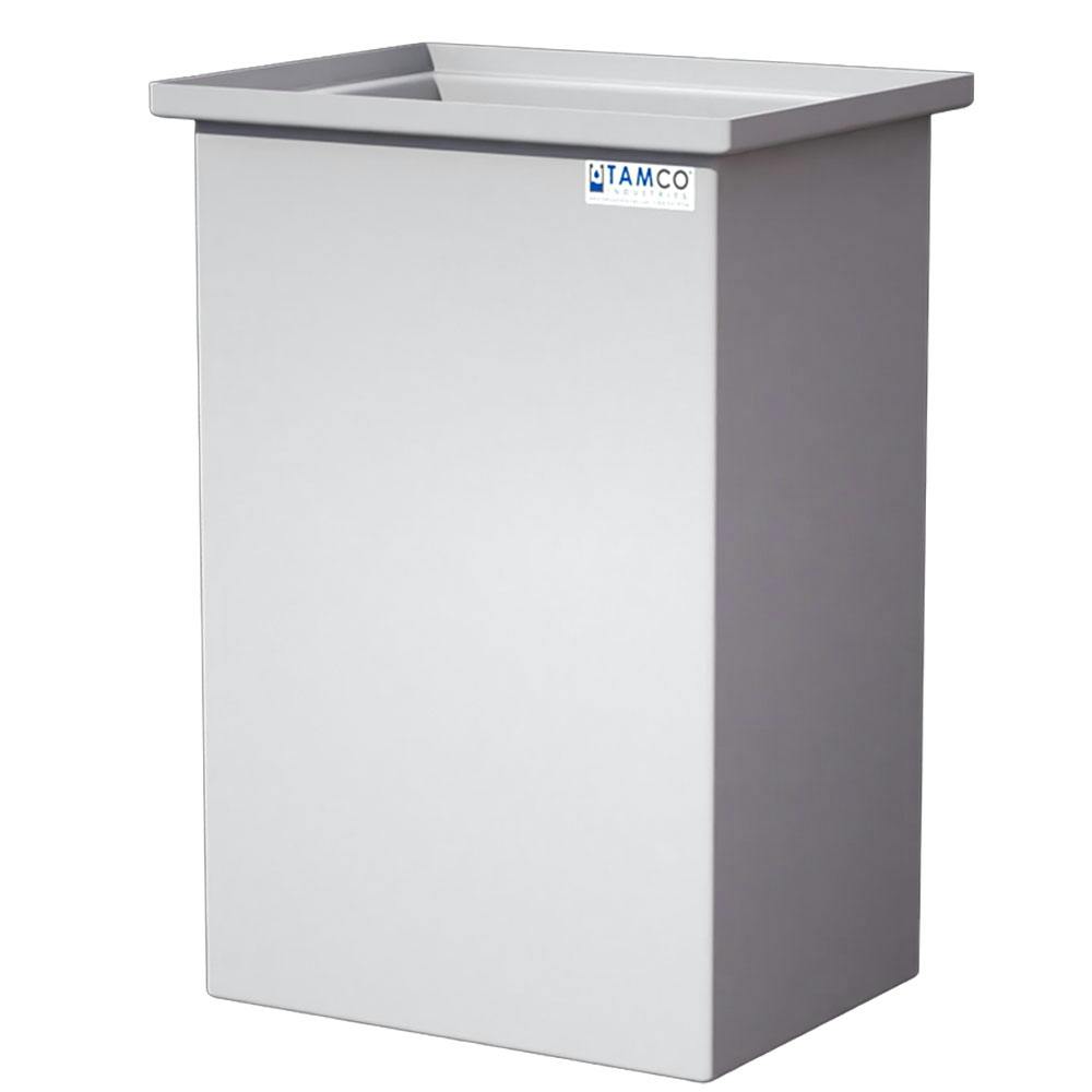 66 Gallon Natural LLDPE Rectangular Tamco® Heavy-Duty Tank with Internal Flange - 24" L x 18" W x 36" Hgt. (Cover Sold Separately)