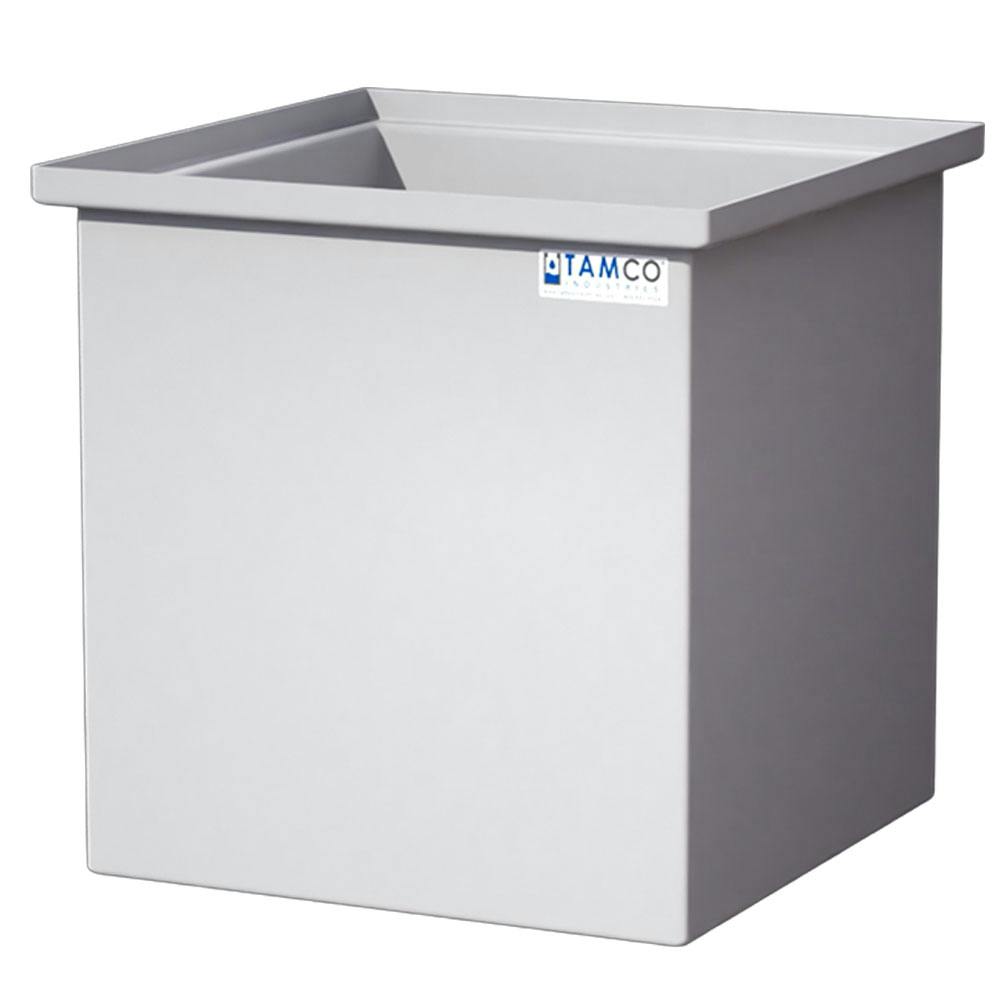 60 Gallon Natural LLDPE Rectangular Tamco® Heavy-Duty Tank with Internal Flange - 24" L x 24" W x 24" Hgt. (Cover Sold Separately)