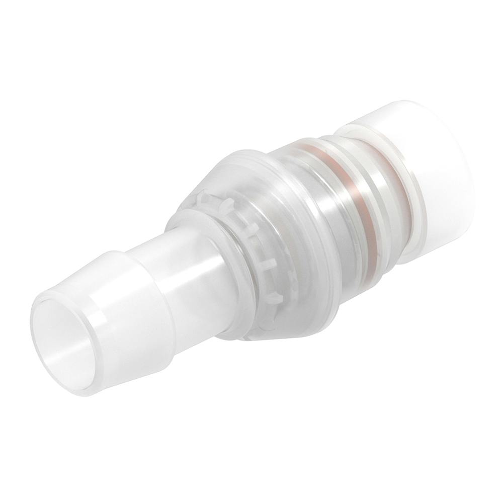 1/2" Hose Barb Natural Kynar® Male SeriesLock™ Valved Insert - Large