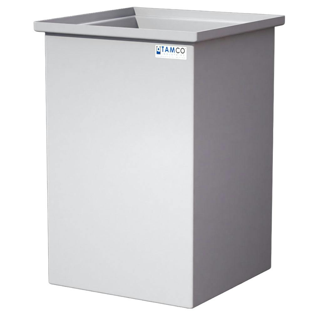 90 Gallon Natural LLDPE Rectangular Tamco® Heavy-Duty Tank with Internal Flange - 24" L x 24" W x 36" Hgt. (Cover Sold Separately)