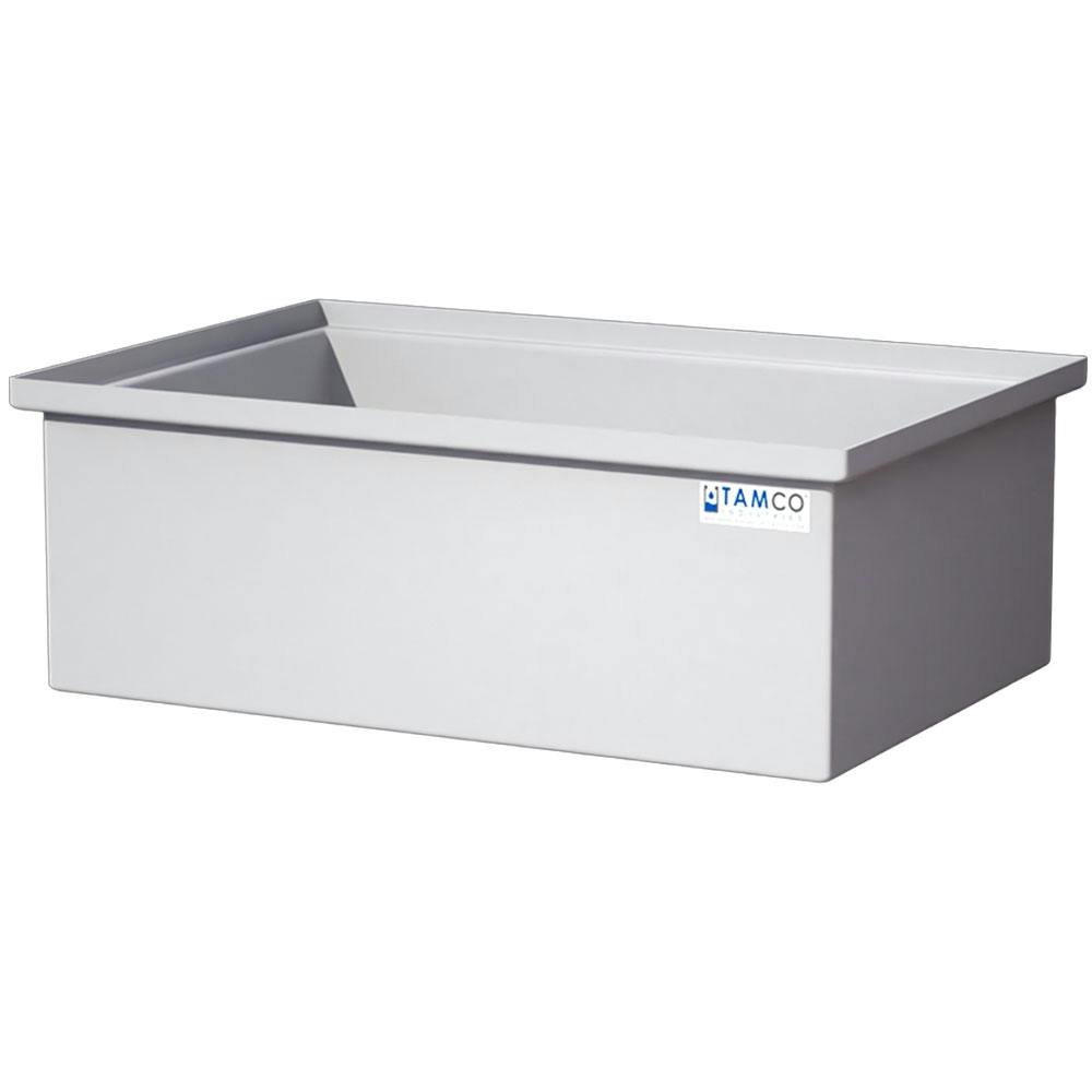 45 Gallon Natural LLDPE Rectangular Tamco® Heavy-Duty Tank with Internal Flange - 36" L x 24" W x 12" Hgt. (Cover Sold Separately)