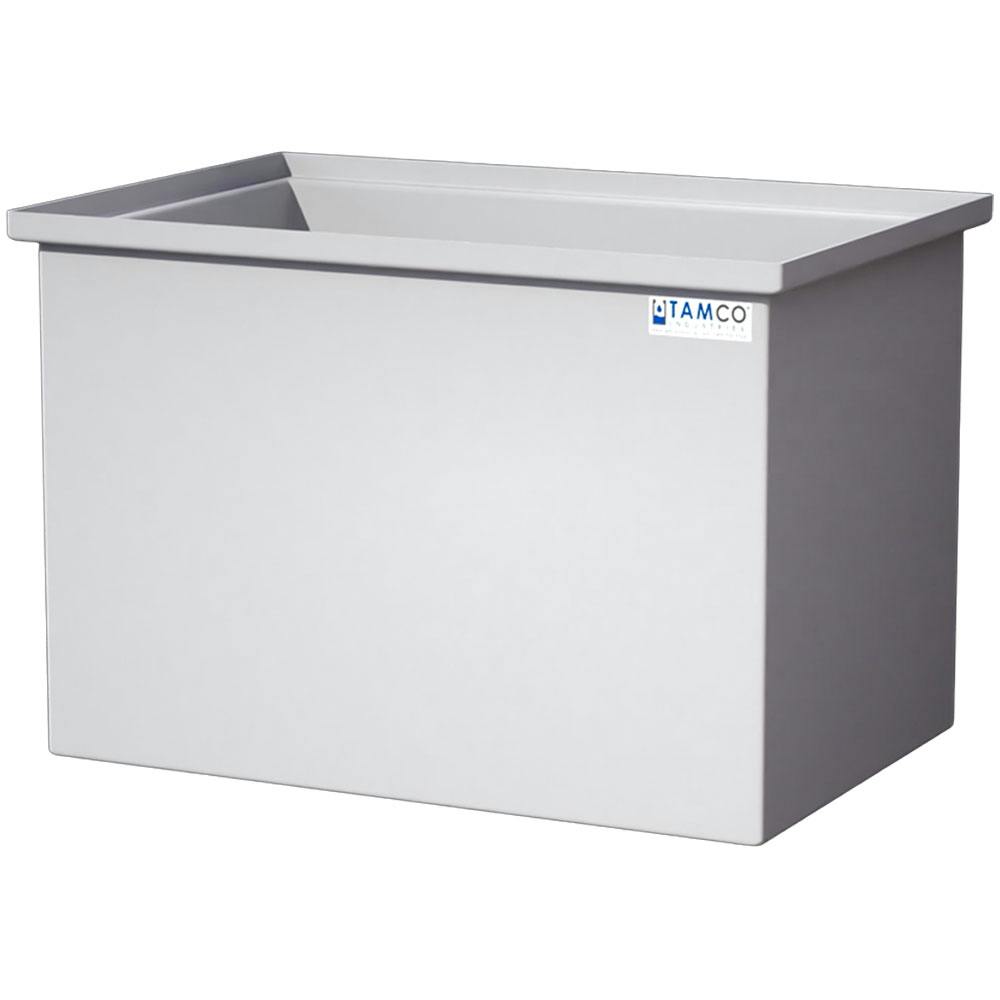 90 Gallon Natural LLDPE Rectangular Tamco® Heavy-Duty Tank with Internal Flange - 36" L x 24" W x 24" Hgt. (Cover Sold Separately)
