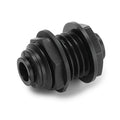 1/4" Push-to-Connect x 1/4" Push-to-Connect Black Kynar® PVDF TrueSeal™ Bulkhead Union