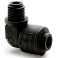 3/8" OD Push-to-Connect x 3/8" MNPTF Black Kynar® PVDF TrueSeal™ 90° Male Elbow