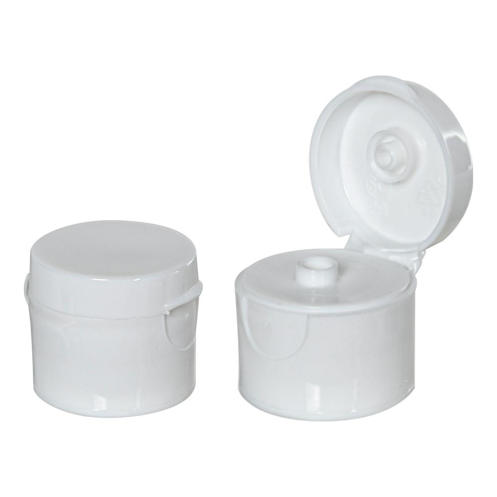 20/410 White Smooth Snap-Top Dispensing Cap with 0.118" Orifice