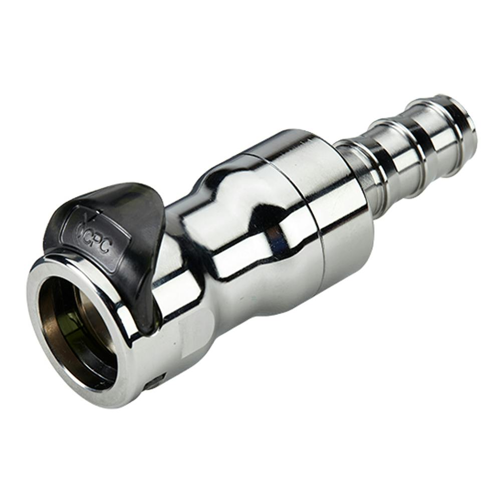 5/8" In-Line Hose Barb LQ8 Chrome-plated Brass Valve Body (Insert Sold Separately)