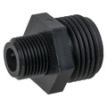 3/8" MNPT x 3/4" MGHT Black Polypropylene Adapter