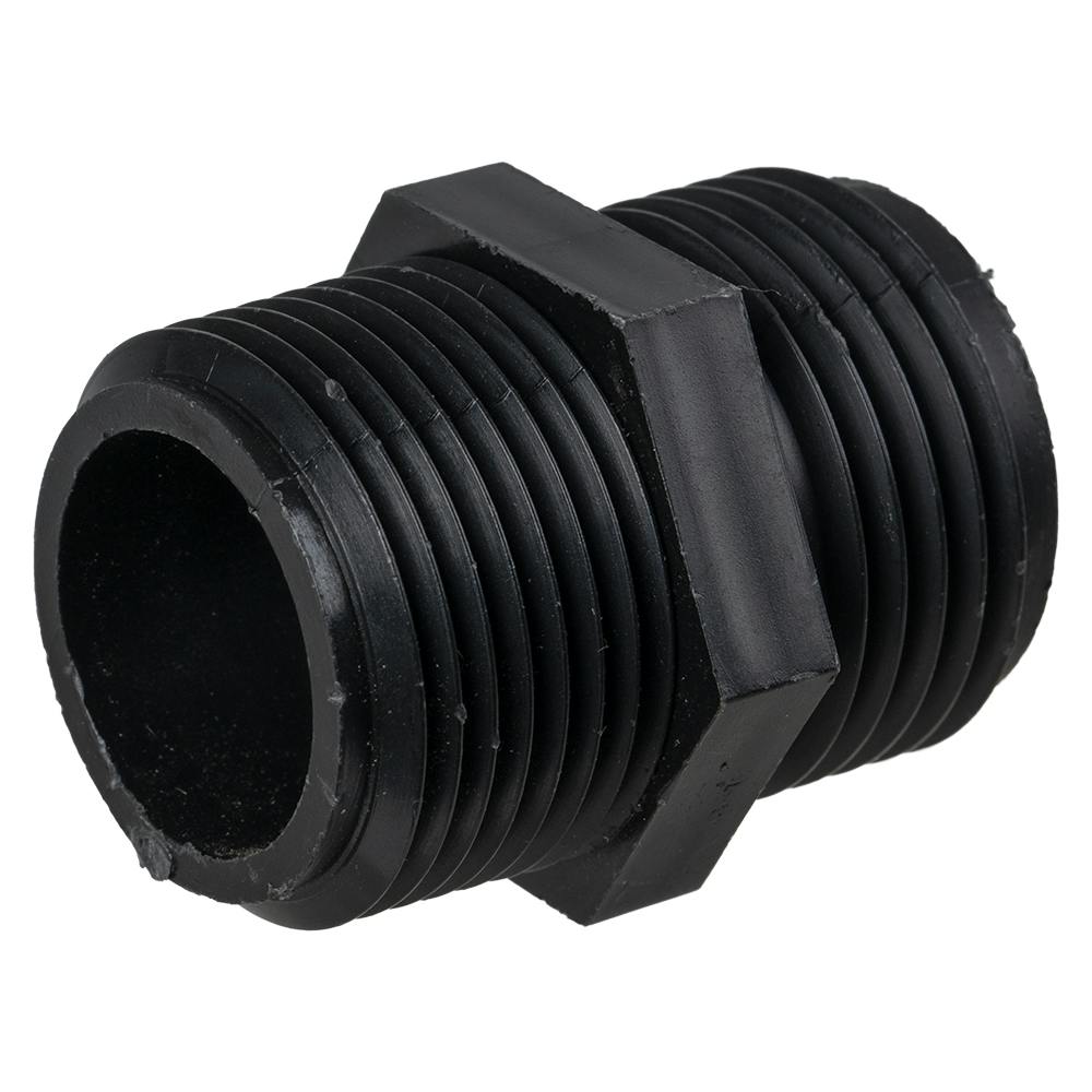 3/4" MNPT x 3/4" MGHT Black Polypropylene Adapter