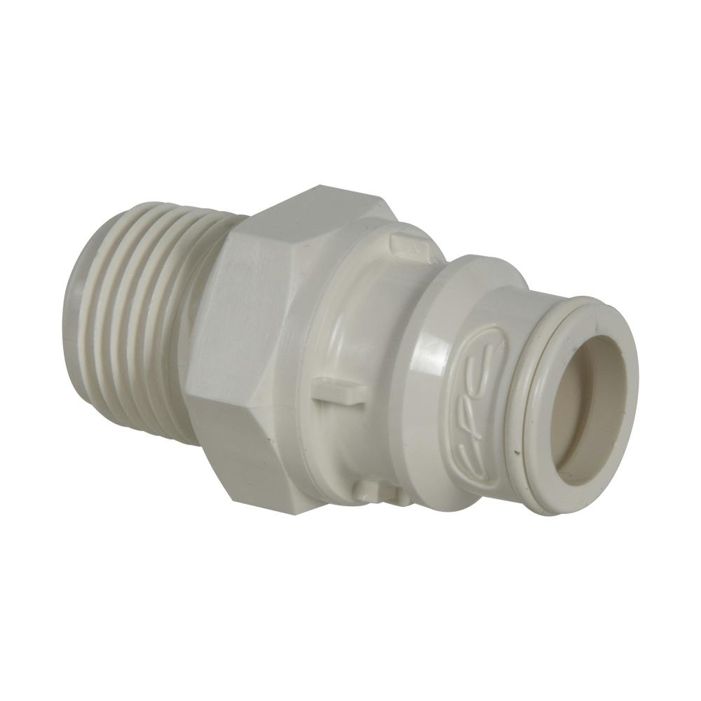 1/2" MNPT FFC35 Series Polysulfone Coupling Insert - Straight Thru (Body Sold Separately)
