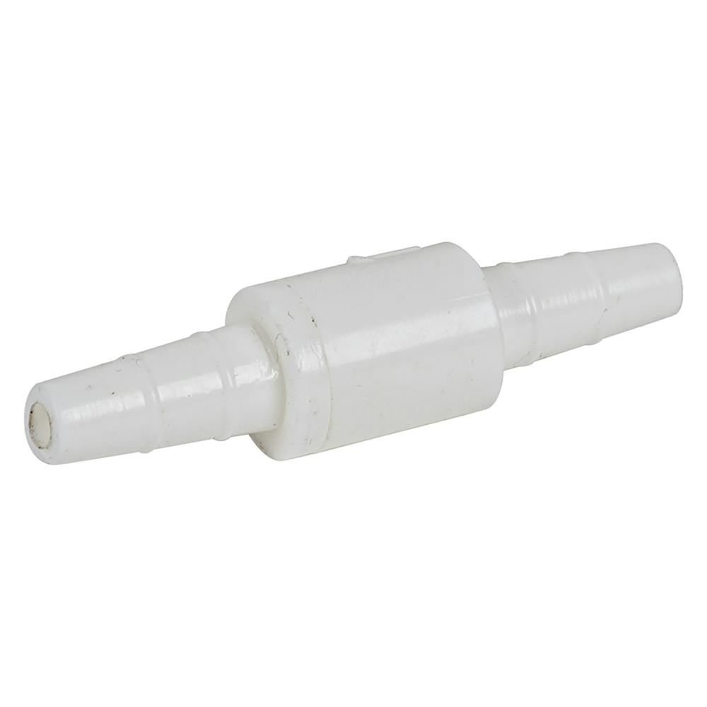 5/16" to 1/4" Tapered Tube ID x 5/16" to 1/4" Tapered Tube ID Tamco® Natural Polyethylene Vacuum Check Valve - 3/4" Connection L