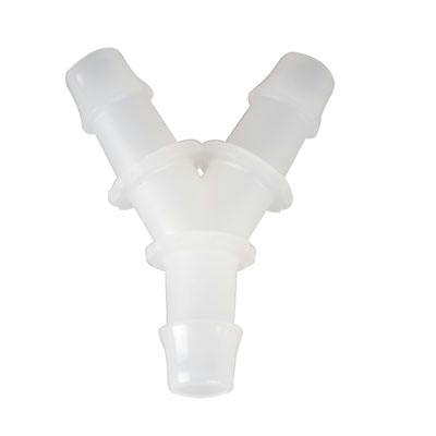 3/32" Hose Barb Natural Polypropylene Y Fitting
