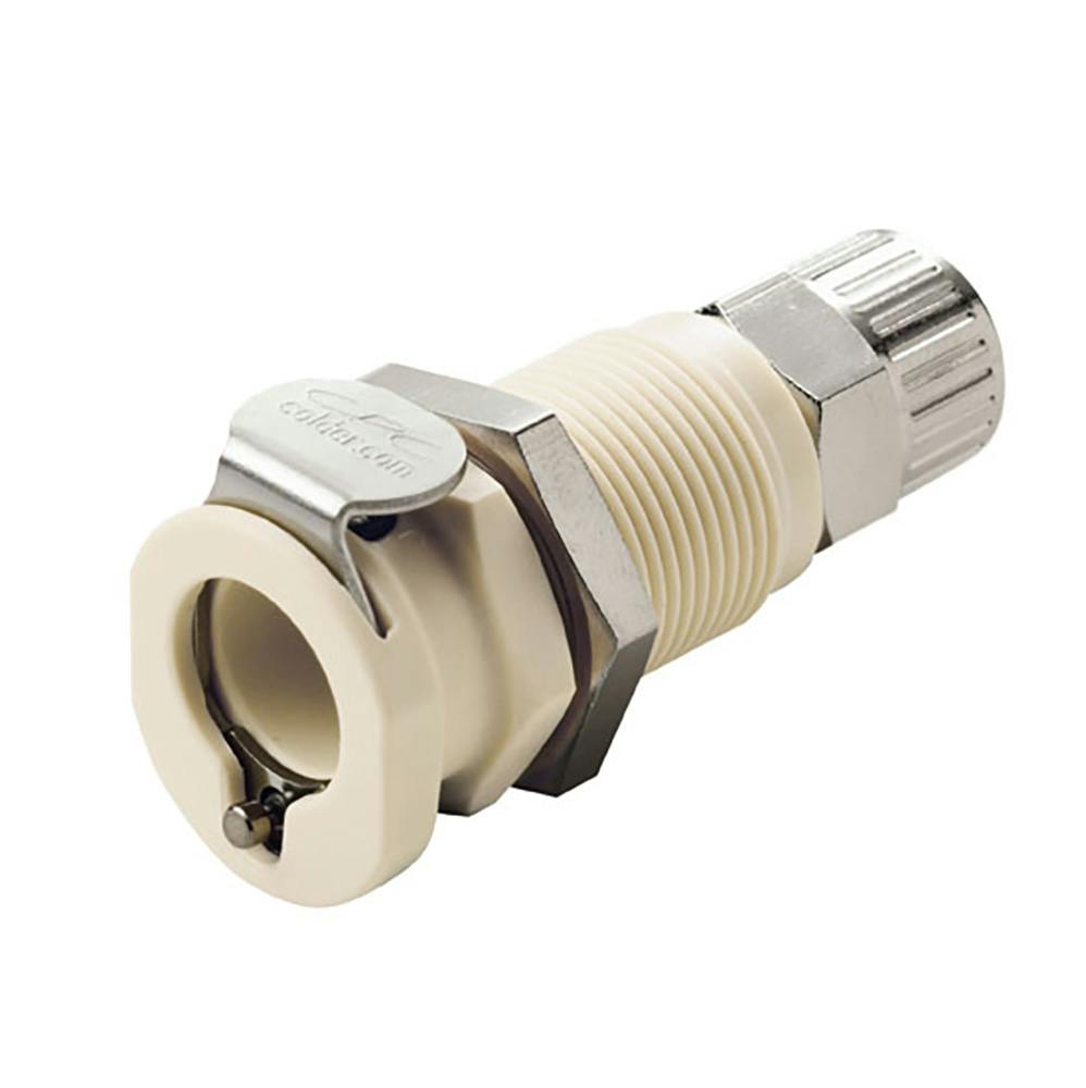 3/8" Ferruleless PTF PLC Series Polypropylene Panel Mount Body - Shutoff (Insert Sold Separately)
