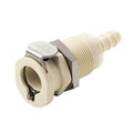 1/4" Hose Barb PLC Series Polypropylene Panel Mount Body - Shutoff (Insert Sold Separately)