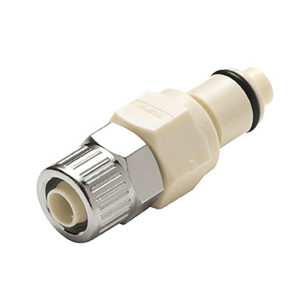 3/8" In-Line Ferruleless PTF PLC Series Polypropylene Insert - Shutoff (Body Sold Separately)