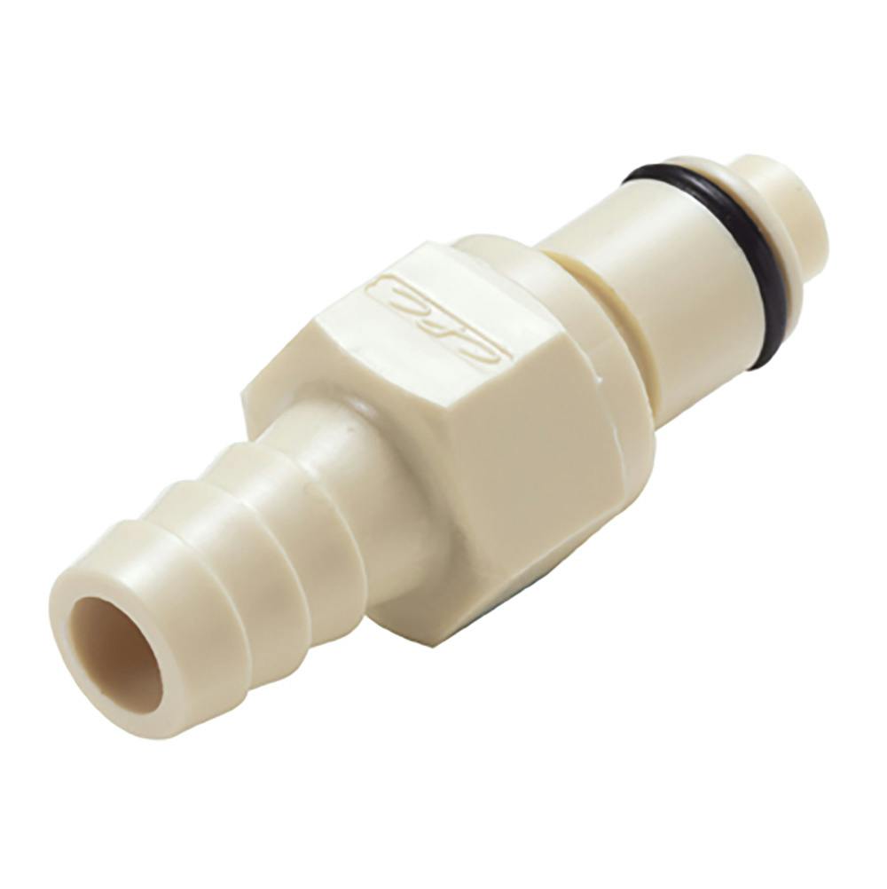 3/8" In-Line Hose Barb PLC Series Polypropylene Insert - Straight Thru (Body Sold Separately)