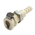 1/4" Hose Barb PMC Series Polypropylene Panel Mount Body - Straight Thru (Insert Sold Separately)
