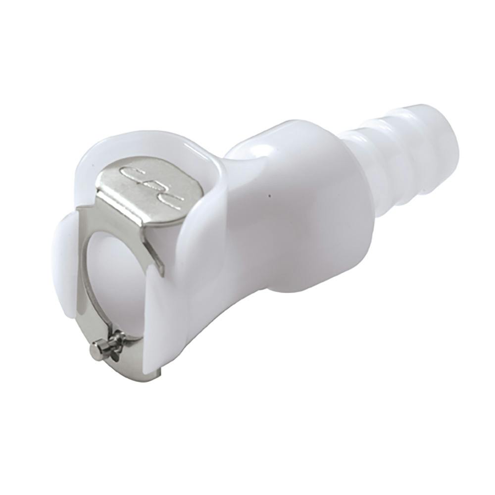 3/8" In-Line Hose Barb PLC Series Acetal Body - Shutoff (Insert Sold Separately)