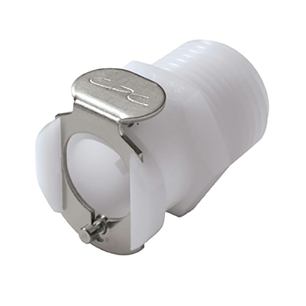1/4" MNPT PLC Series Acetal Body - Shutoff (Insert Sold Separately)