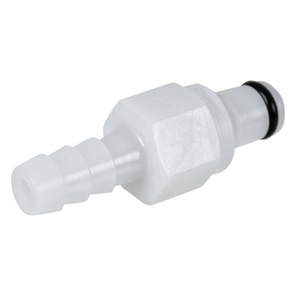 1/4" In-Line Hose Barb PMC Series Acetal Insert - Shutoff (Body Sold Separately)