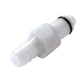 3/8" In-Line Hose Barb PLC Series Acetal Insert - Shutoff (Body Sold Separately)