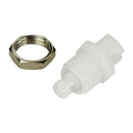 1/16" Hose Barb SMC Series Subminiature Acetal Panel Mount Coupling Body - Shutoff (Insert Sold Separately)