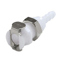 3/16" Hose Barb PMC Series Acetal Panel Mount Body - Shutoff (Insert Sold Separately)
