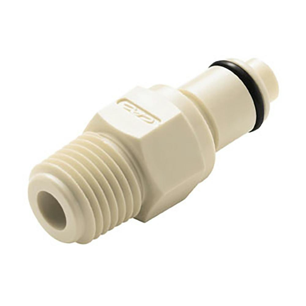 1/4" MNPT PLC Series Polypropylene Insert - Straight Thru (Body Sold Separately)