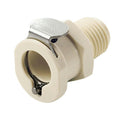1/4" MNPT PLC Series Polypropylene Body - Straight Thru (Insert Sold Separately)