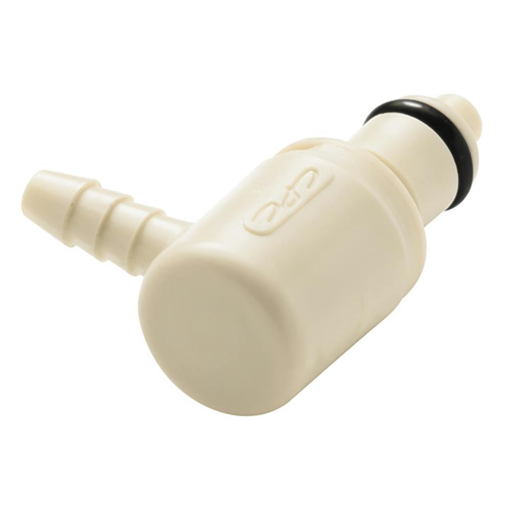 1/8" Hose Barb PMC Series Polypropylene Elbow Insert - Shutoff (Body Sold Separately)