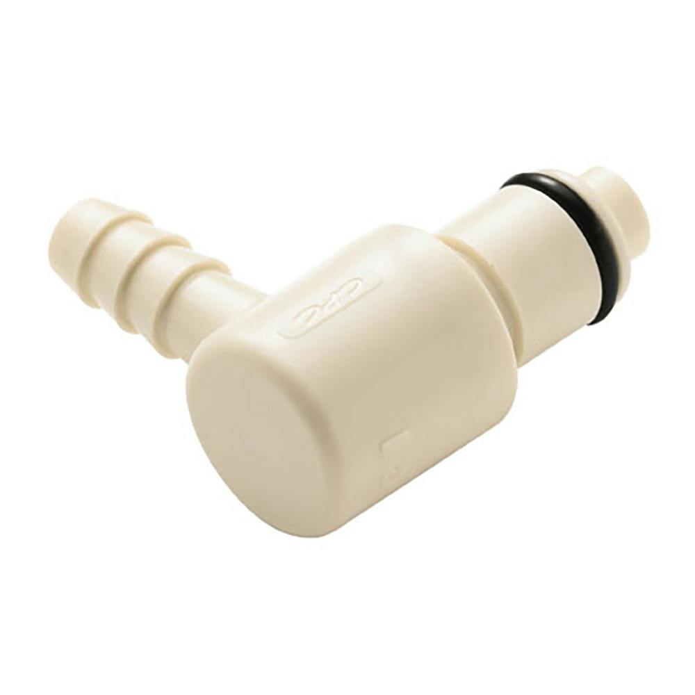 1/4" Hose Barb PLC Series Polypropylene Elbow Insert - Shutoff (Body Sold Separately)