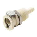 1/4" Hose Barb PLC Series Polypropylene Panel Mount Body - Straight Thru (Insert Sold Separately)